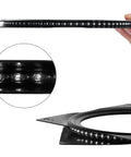 Side view of 2 Pack 6 Inch Black Steel Lazy Susan Turntable Bearings, showing smooth 360 spin, low profile design, and ball bearings.