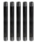 1 Inch Black Pipe Kit 5 Pack 72 Inch Length Threaded Malleable Steel Pipes For DIY Vintage Industrial Furniture Shelving Projects Rustic Decor Or Home Office Decor For Easy Assembly And Mounting