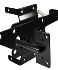 Self-Locking Gate Latch Heavy Duty Post Mount Automatic Gravity Lever Wood/PVC Fence Gate Lock with Fasteners Hardware, Steel, Black