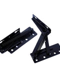 2-Piece Folding Bracket And Hidden Cabinet Hinge Set For Furniture And Beds, black steel folding support hinge hardware
