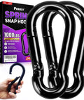 2 Pack 5.5 Inch Spring Snap Hooks With 1000 Lbs Load Capacity Utility Hook Clip Heavy Duty Rope Connector Quick Link Hooks in packaging