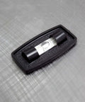 Never Fade Two Way Stick On Level Black With Self Adhesive Back For Quick Plumb And Level Checks, shown on textured surface