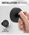 Hand installing Golden Suction Cup Hooks For Glass And Tile Surfaces No Drill Wreath Hanger For Front Door And Shower Organizer Set close-up