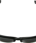 Black sunglasses with sleek design and transparent temples, front view