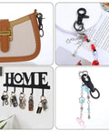 Six Pcs Black 60mm Zinc Alloy Trigger Carabiner Heavy Duty Swivel Snap Hooks With 360 Degree Rotatable Eye Clips for various uses