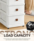 Heavy Duty Self Adhesive Swivel Caster Wheels 8 Pack 1 Inch shown installed on a storage unit, highlighting strong load capacity