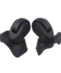 Black Luggage Wheel Replacement Set For Suitcases Left And Right Swivel Caster Wheels With 4 Hole Mounts And 360 Degree Rotation