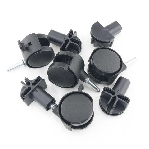 4 Pack Black Plastic Connectors With Pulleys for Travel Suitcases and Carry On Luggage Replacement Swivel Casters