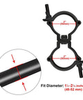 Four Pack Black Swivel Double Truss Clamps For Two Inch Truss Tubes, 360 Degree Wrap Around DJ Stage Lighting Clamp, fits OD 50.8mm