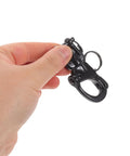 FUOYLOO black stainless steel quick-release snap shackle with swivel eye for marine rigging