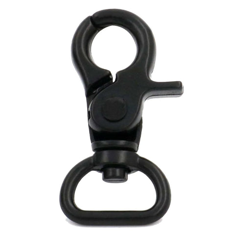 Five Eighth Inch Swivel Trigger Snap Hook Lobster Claw Clasp Spring Loaded Clip With D Ring Ended Black for handbags and crafts