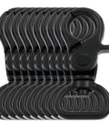 Five Eighth Inch Swivel Trigger Snap Hook Lobster Claw Clasp Spring Loaded Clip With D Ring Ended Black Pack Of Ten, front view