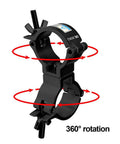 Four Pack Black Swivel Double Truss Clamps For Two Inch Truss Tubes, 360 Degree Wrap Around DJ Stage Lighting Clamp