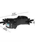 Four Pack Black Swivel Double Truss Clamps For Two Inch Truss Tubes, 360 Degree Wrap Around DJ Stage Lighting Clamp, side view