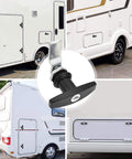 Durable zinc alloy T-handle door lock set with black corrosion-resistant finish keeps rigs and gear secure; keyed alike