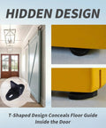 8 Pack Black Floor Guide For Sliding Barn Door Hardware, T Shape Floor Mounted Guides, Hidden Design Installation