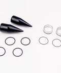 Black tapers and tunnels from Essential 32 Piece 00G Ear Stretching Kit With Surgical Steel Tapers Tunnels And Acrylic Plugs For 1 Inch Gauge Includes White Black Orange Green Colors Dope Starter Kit For Beginners And Pros Alike CABBE KALLO