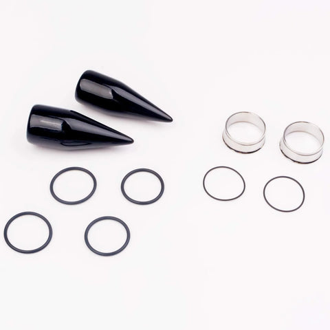 Black tapers and tunnels from Essential 32 Piece 00G Ear Stretching Kit With Surgical Steel Tapers Tunnels And Acrylic Plugs For 1 Inch Gauge Includes White Black Orange Green Colors Dope Starter Kit For Beginners And Pros Alike CABBE KALLO