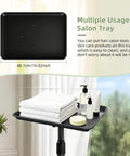 Premium Aluminum Tattoo Tray On Wheels For Salons And Clinics, 36 Inch Rolling Service Cart with skincare products