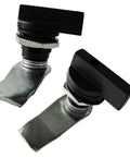 Two Pack Thumb Operated Offset Cam Locks For 1-7mm Door Thickness, 0.8 Inch Hole, Zinc Alloy Lock Body With ABS Handle, Black Cam Locks, Easy Turn, 67x39x44mm