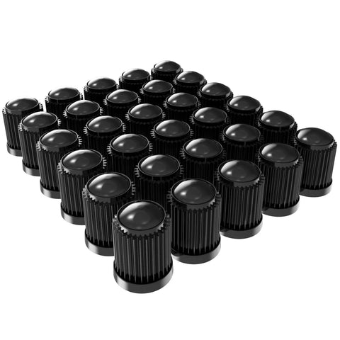 30 Pack Universal Tire Valve Caps With O Ring For Cars SUVs Trucks Motorcycles Bicycles And More Airtight Seal Heavy Duty Black