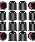Upgraded Valve Stem Caps With Sealing Ring For Cars Motorbikes Trucks Bicycles Universal Fit Black 24 Pack Dustproof And Waterproof
