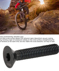 Bike rider on rugged trail with M6 x 30mm Black Titanium Alloy Flat Head Headset Cap Bolt showcasing durability in outdoor conditions.