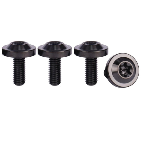 ✝️ UHDFBDHF 4Pcs Titanium Bolt M6 10 15 20mm Torx T40 Screws for Bicycle Motorcycle Car Bolt (Black, M6x15mm)