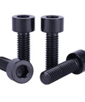 ✝️ UHDFBDHF 4PCS Titanium Bolt Ti Screw M6x10 16 18 20 25 30 35mm Column Allen Hex Bolt (Black, M6x20mm)