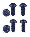 Set of 6 black VAMUOEFL M5 x 10mm titanium bolts with Torx T25 head for bike disc brake rotor
