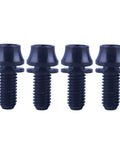 ✝️ VAMUOEFL M5x12mm Titanium Bolts with Washers for Bicycle Water Bottle Cage Hex Ti Screws, Quantity 4Pcs (Black) front view