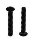 ✝️ RISON Titanium Screws M2.5x3mm Screws ISO7380 Button Head Hex Socket Cap Screws black titanium bolts front view