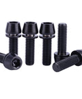 ✝️ UHDFBDHF 6PCS Titanium Screw Internal Hex M5x16mm 18mm 20mm Tapered Head Bolt with Washer for Bicycle Stem, black bolts display