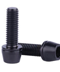 ✝️ UHDFBDHF 6PCS Titanium Screw Internal Hex M5x16mm 18mm 20mm Tapered Head Bolt with Washer for Bicycle Stem (Black, M5x16mm)