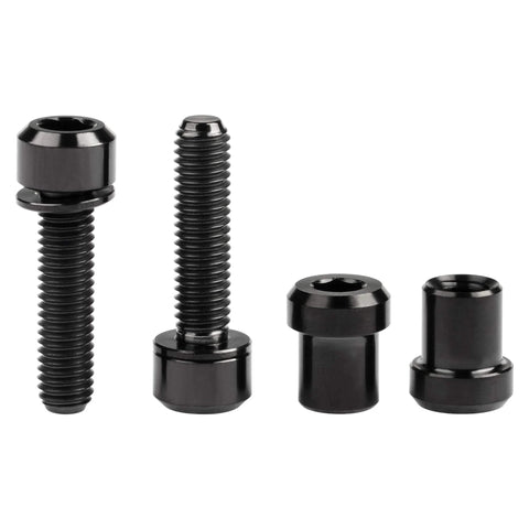 Wanyifa Titanium M5x16 18 20mm Bolt with Washer Hex Head Screw Steerer Clamp Nut for Bicycle Stem Front Forking Lock