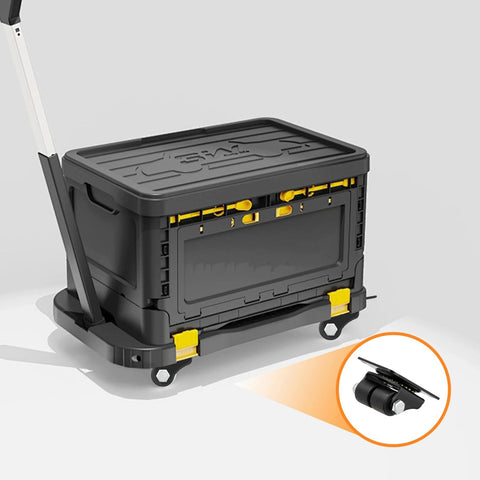 Heavy Duty Plate Caster Set 1 Inch Four Low Profile Nylon Double Wheel Casters With 1100 Lb Total Capacity on a toolbox