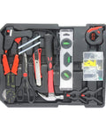 Large Capacity Repair Toolkit Set With Rolling Case For Emergency Car Repairs, Water, Electrical, And Woodworking Fixes, Black tools