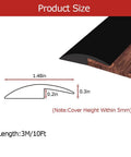 Diagram of Carpet Floor Transition Strip 10Ft, Self-Adhesive Carpet to Tile Transition Edging Trim Suitable for Doorways Threshold, Cover Height Within 5mm - Black.