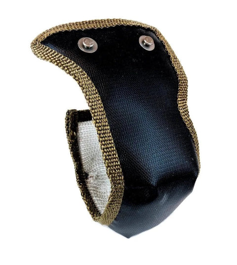 Black Turbo Blanket For HE351CW HY35W Turbochargers Shields Direct Heat Up To 2500 Degrees Fahrenheit Durable Insulation, front view