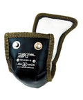 Black Turbo Blanket for HE351CW HY35W Turbochargers, durable insulation with stainless steel caps, USA-made, direct fit.