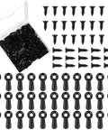 Picture Frame Turn Button Fasteners Set With 100 Backing Clips And 100 Screws For Hanging Pictures Photos And Drawings Black Finish