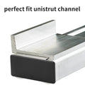 Protective black end caps for Unistrut channel ends deliver secure coverage, reduce sharp edges, and extend life of your strut setup