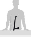 H Le Grip Assembly Replacement Part OEM 675799 For G6 Onyx Vacuum displayed against silhouette with 17-inch height marker.