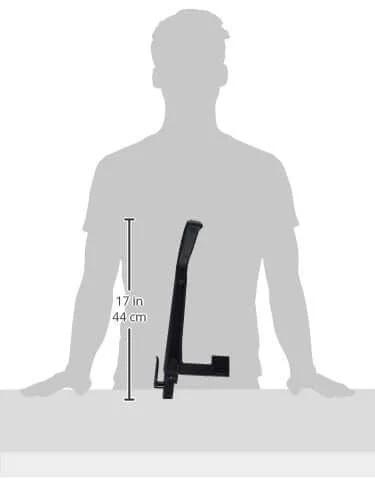 H Le Grip Assembly Replacement Part OEM 675799 For G6 Onyx Vacuum displayed against silhouette with 17-inch height marker.