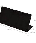 Velvet Jewelry Display Stand With Soft Surface And Tilted Angle, Black, Dimensions 25cm x 11.5cm x 8.5cm
