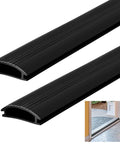 2 Pcs 36 Inch Vinyl Replacement Insert for Adjustable Height Aluminum Thresholds with Seals 1-5/16 x 3/8 Front Under Door Weather Stripping