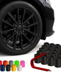 Vinyl Lug Nut Covers Black Flexible Fit For 21 To 23 Mm Lug Nuts Pack Of 25 Includes Deluxe Extractor Made In The USA