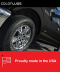 Vinyl Lug Nut Covers Black Flexible Fit For 21 To 23 Mm Lug Nuts Pack Of 25 Includes Deluxe Extractor Made In The USA on truck wheel