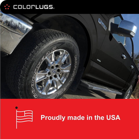 Vinyl Lug Nut Covers Black Flexible Fit For 21 To 23 Mm Lug Nuts Pack Of 25 Includes Deluxe Extractor Made In The USA on truck wheel