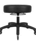 Round 17 Inch Vinyl Table Height Stool With 360 Degree Swivel Heavy Duty Lab Medical Garage Home Spa Cleanroom Chair
